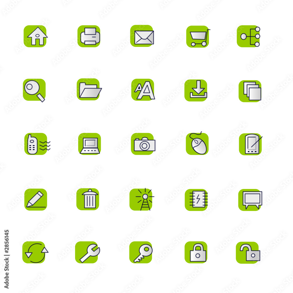 green icon set green icon set