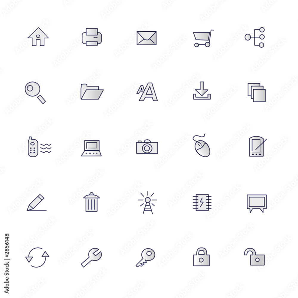 grey icon set