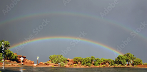 rainbows and running man