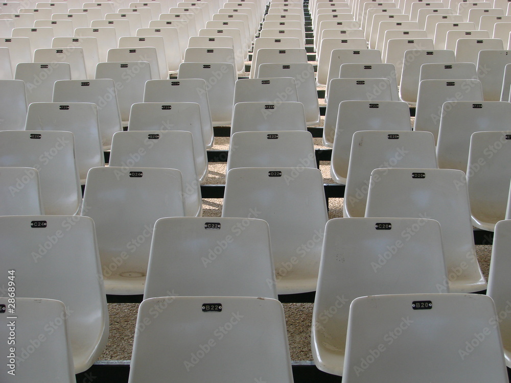 Naklejka premium numerowane siedzenia