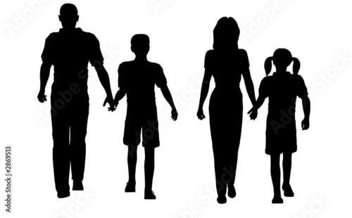 walking family