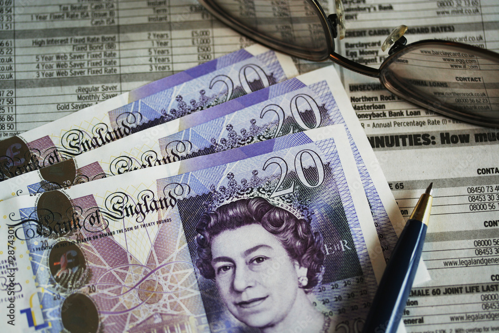 British 20 Pound Notes With Pen And Glasses Stock Photo Adobe Stock british-20-pound-notes-with-pen-and-glasses-stock-photo-adobe-stock