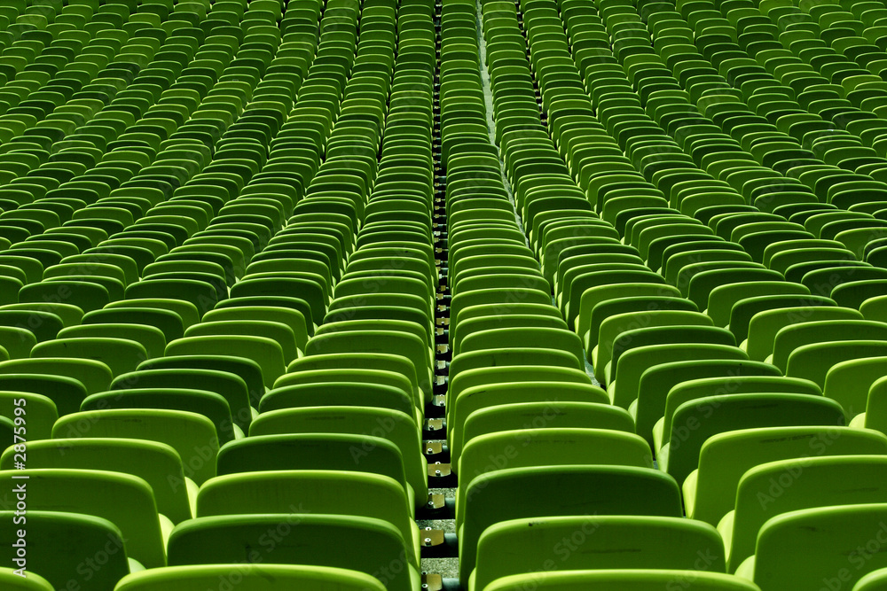 Fototapeta premium empty green seat backs