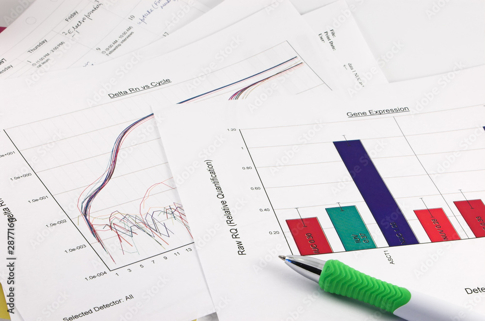 graph, scientific data, pen and daily-planner graph, scientific data, pen and daily-planner
