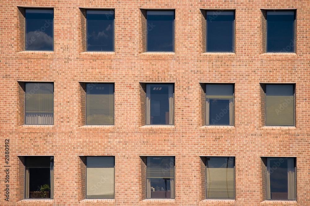Fototapeta premium office windows in the brick wall