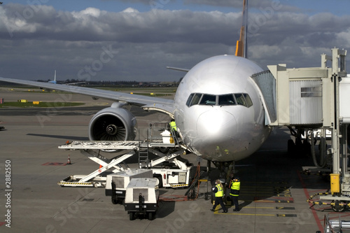 airplane at gate