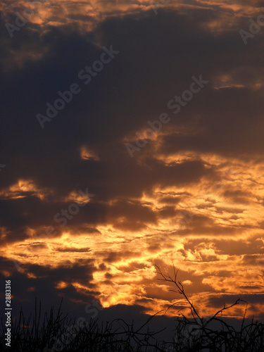 sunset sky clouds evening