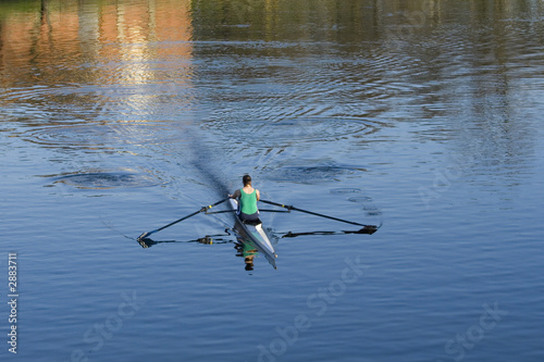 blue sculler
