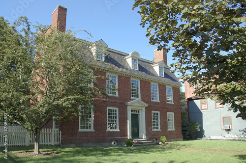 colonial historic brick house, Salem, Mass