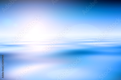 beautiful blue water and sky background