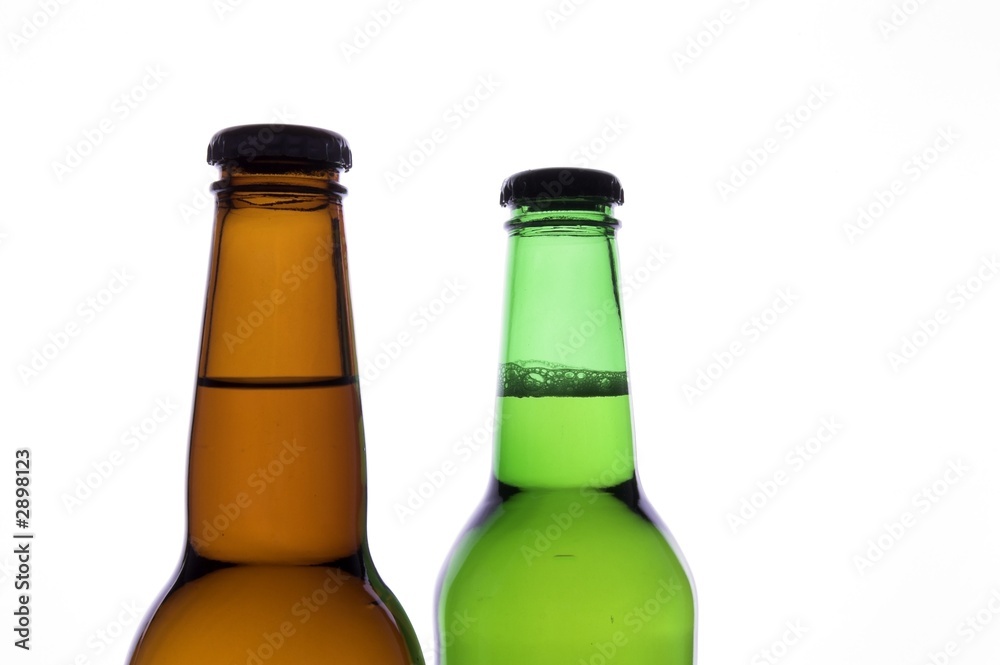two beer bottles two beer bottles