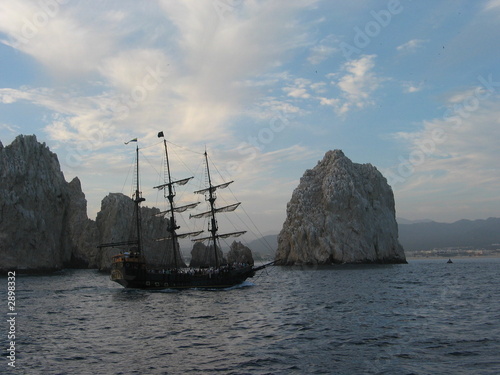 pirate ship at baja peninsula
