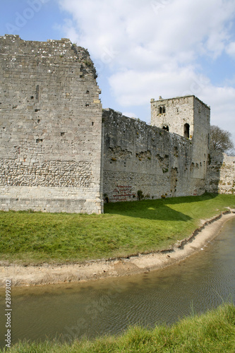 Pevensey castle and moat photo