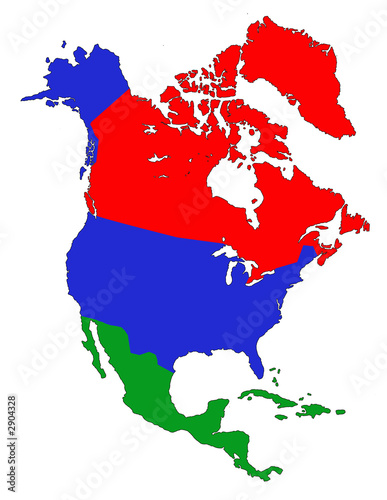 north and central american continent