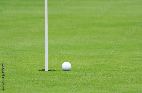 golf ball and pin