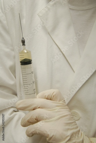 doctor with large syringe