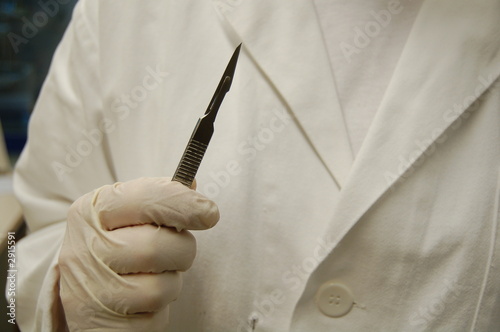 surgeon with scalpel