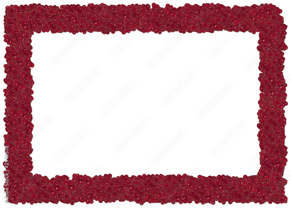 red hearts frame red hearts frame