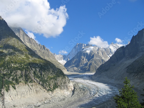 meanders of the sea of ice, mont blanc, france, the alps
