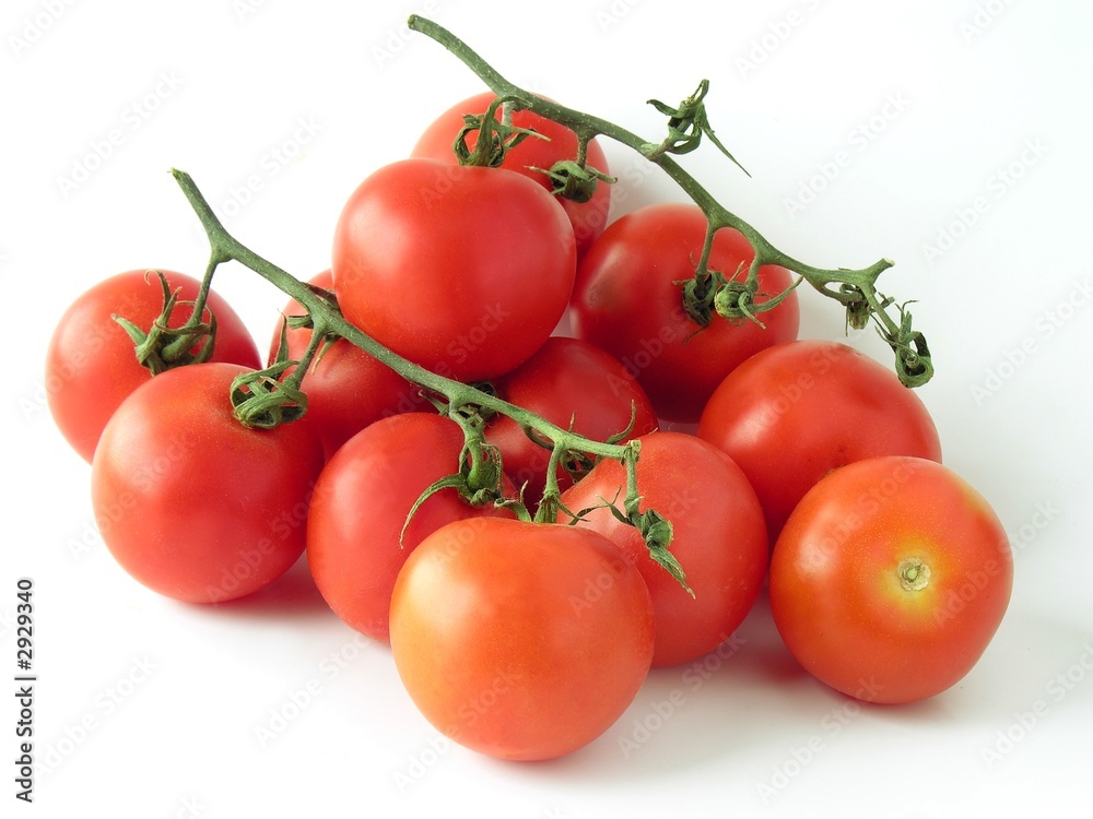 bunches of red tomatoes