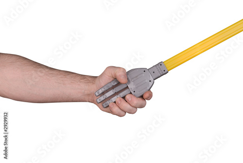 robot handshake with man