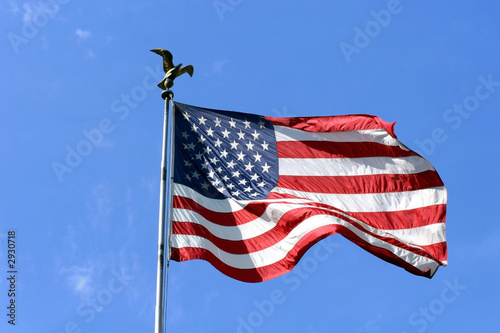 american flag with eagle
