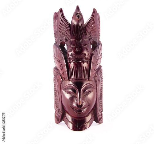 wood carved face mask