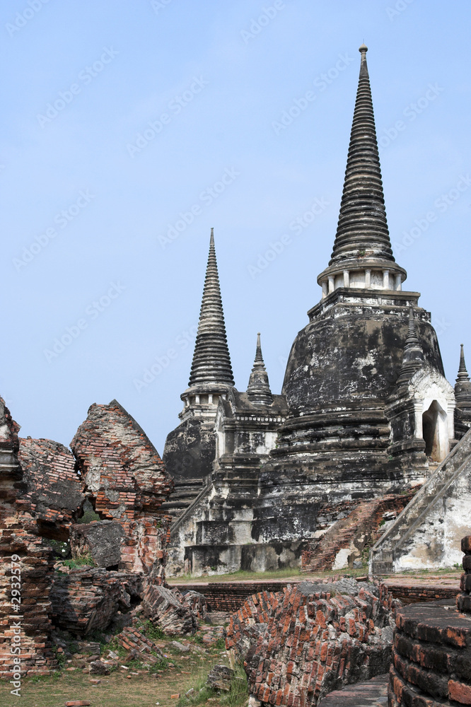 Fototapeta premium wat phra si sanphet chedis temples ayutthaya