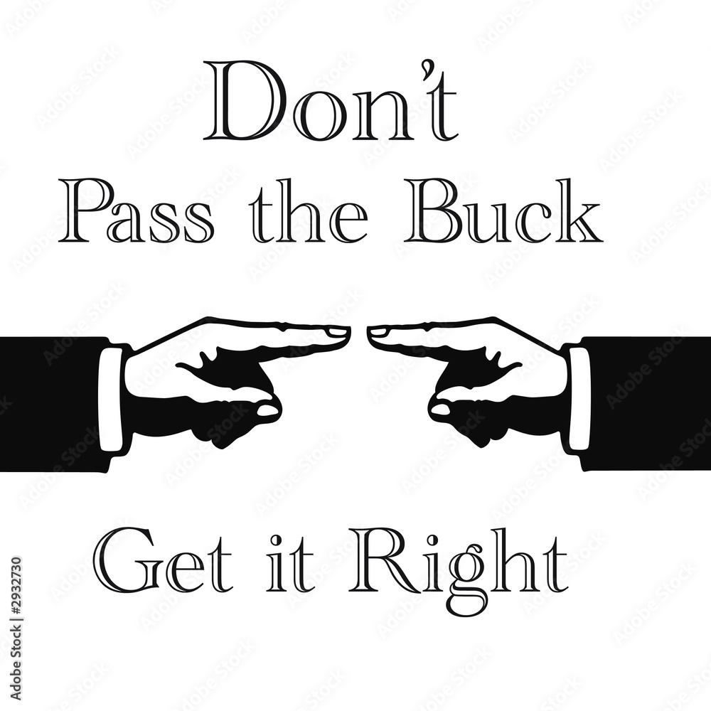 pass the buck foto de Stock Adobe Stock