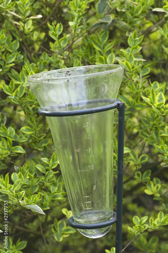 empty rain gauge