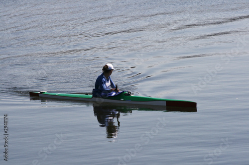 woman in a kayak