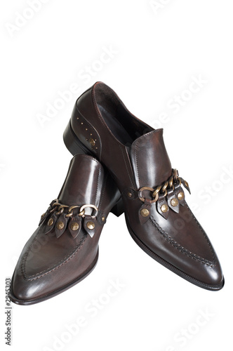 brown low shoes