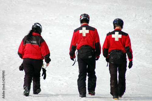 ski patrol at work