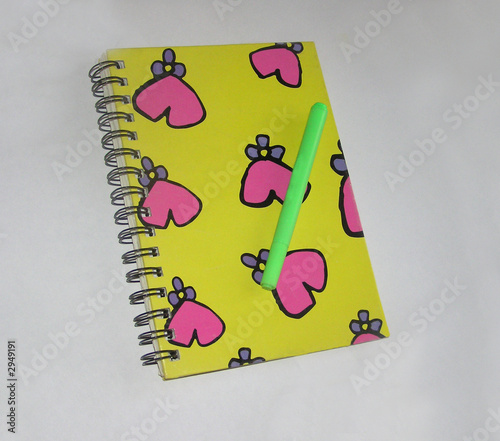 notebook with hearts 2 photo