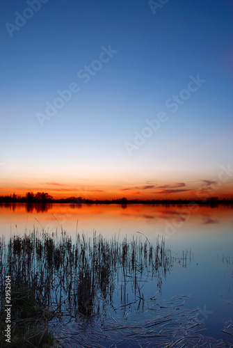 dusk by the lake