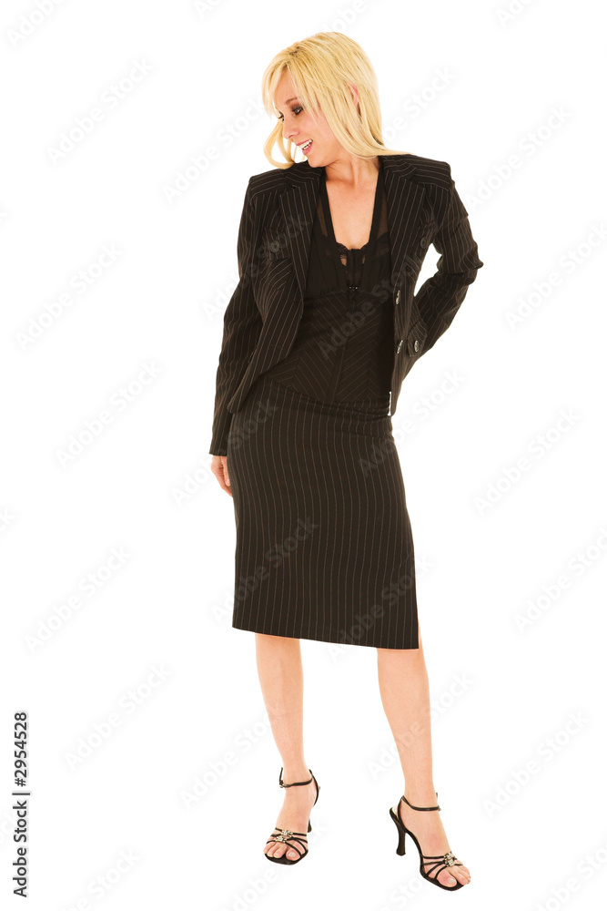 young blonde businesswoman isolated on white young blonde businesswoman isolated on white