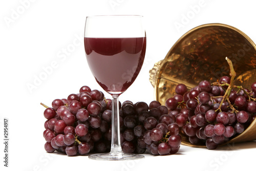 red grapes and wine