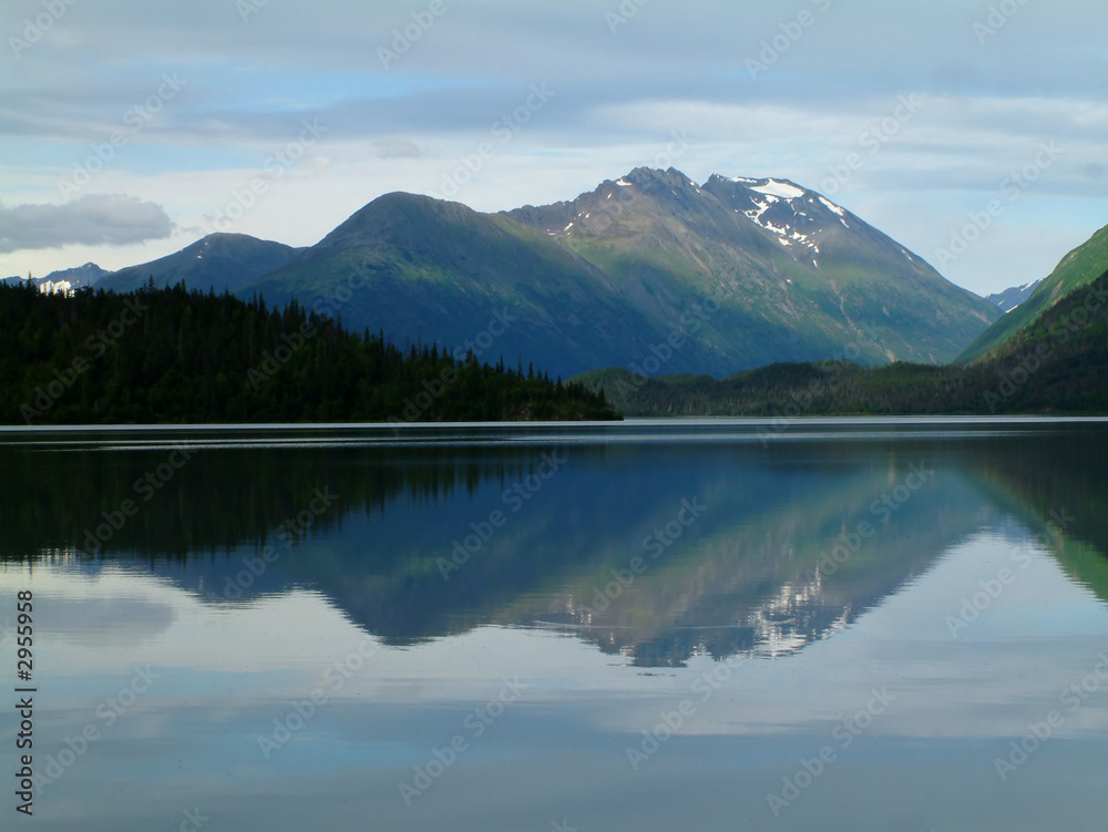 reflection of a mountain in alaska reflection of a mountain in alaska