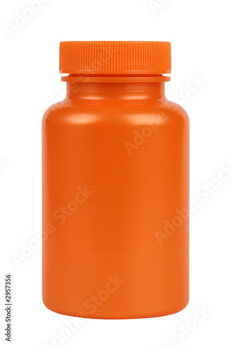 orange plastic jar