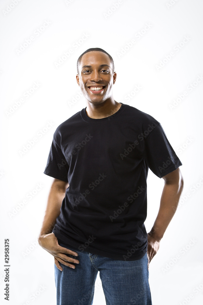 portrait of young african-american man. portrait of young african-american man.