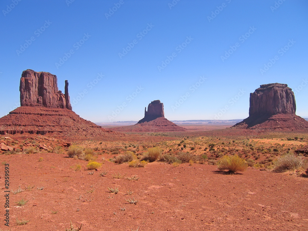 three red peaks, monument valley national park, united states