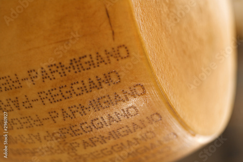 Stamped parmigiano cheese. photo