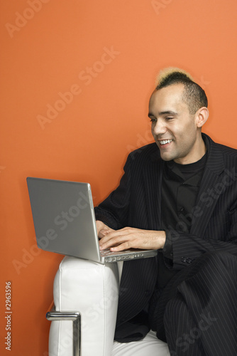 Wallpaper Mural businessman with laptop. Torontodigital.ca