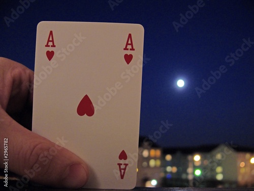 cards concept in dark night