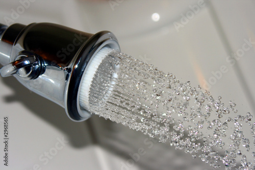 silver shower faucet