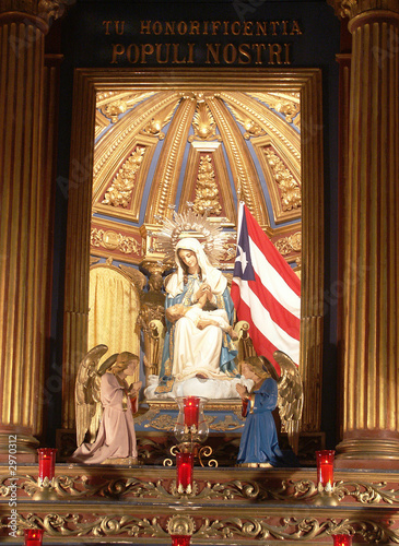 Canvas Print the virgin at san juan's cathedral