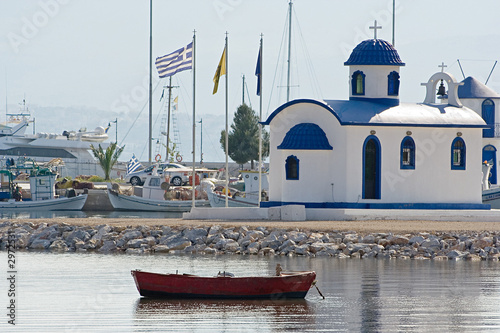 boat and church