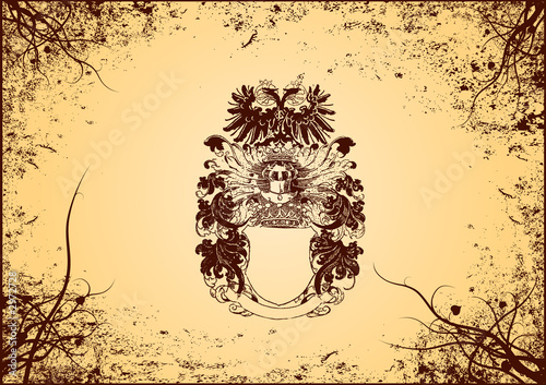 grunge shield. vector