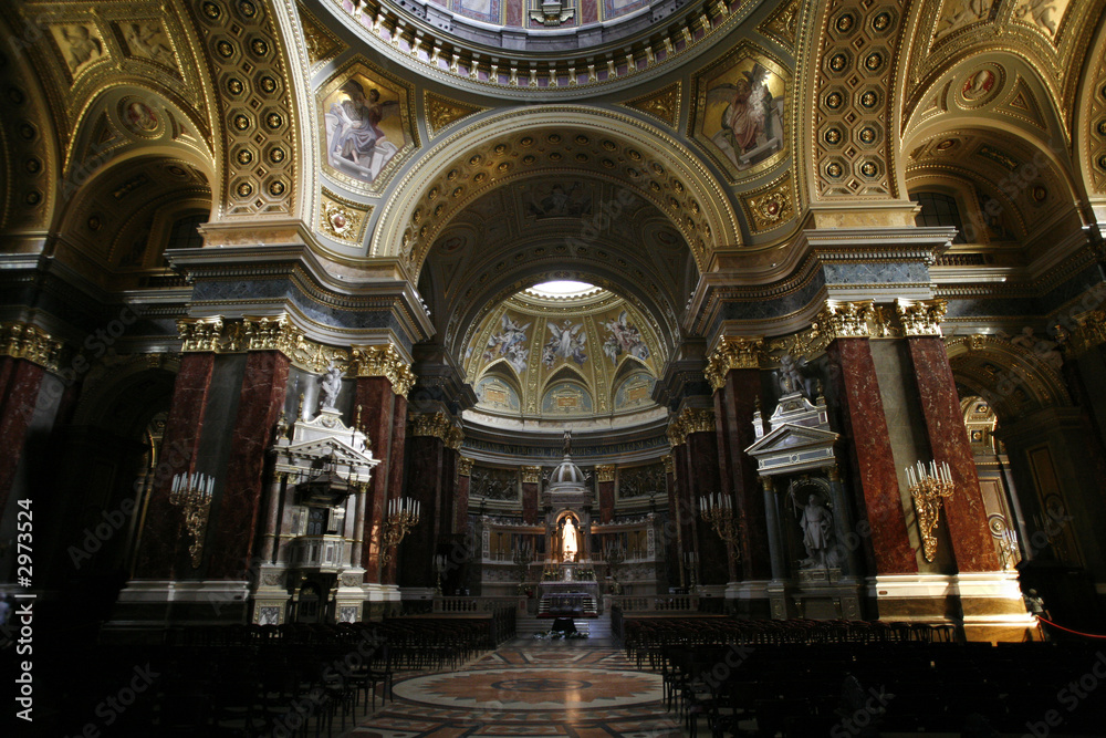 budapest  interno della basilica di santo stefano