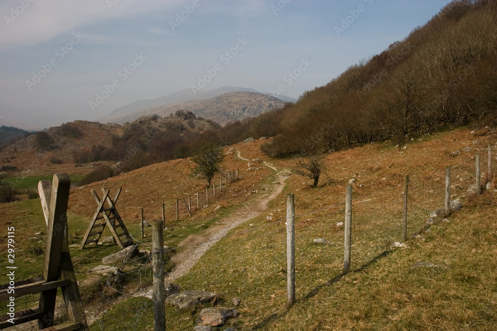 footpath on a welsh hill